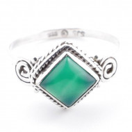 Avanturīns - sudraba gredzens